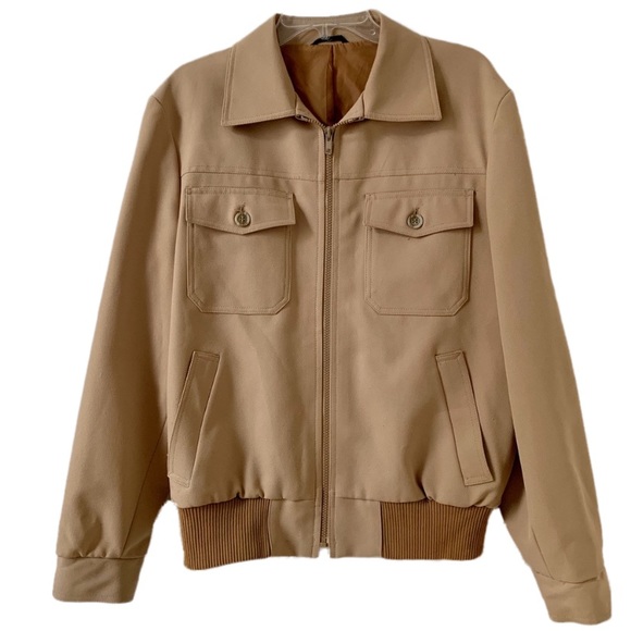 Vintage Other - Vintage Tan Bomber Jacket Unisex Retro Style